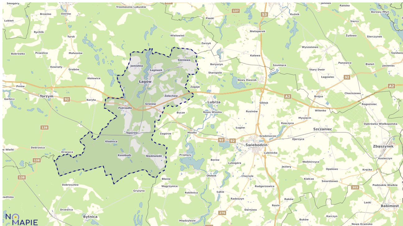 Mapa Geoportal Łagów
