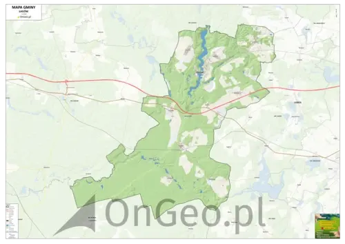 Mapa gminy Łagów